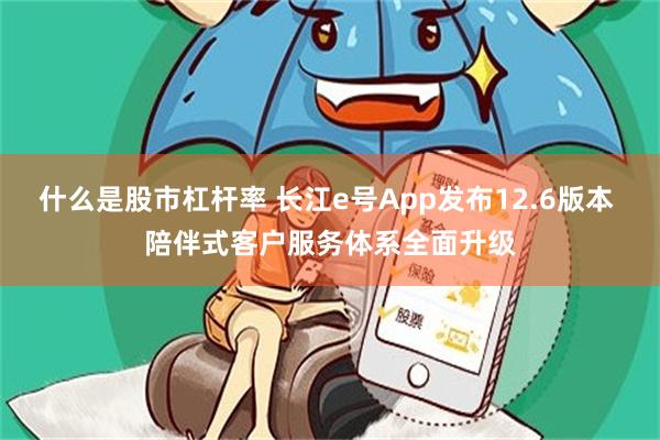 什么是股市杠杆率 长江e号App发布12.6版本 陪伴式客户服务体系全面升级