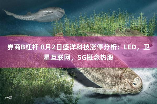 券商B杠杆 8月2日盛洋科技涨停分析：LED，卫星互联网，5G概念热股